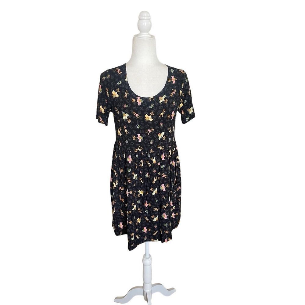 Vintage 90s dressing Clio black tea party patio skater girl dress